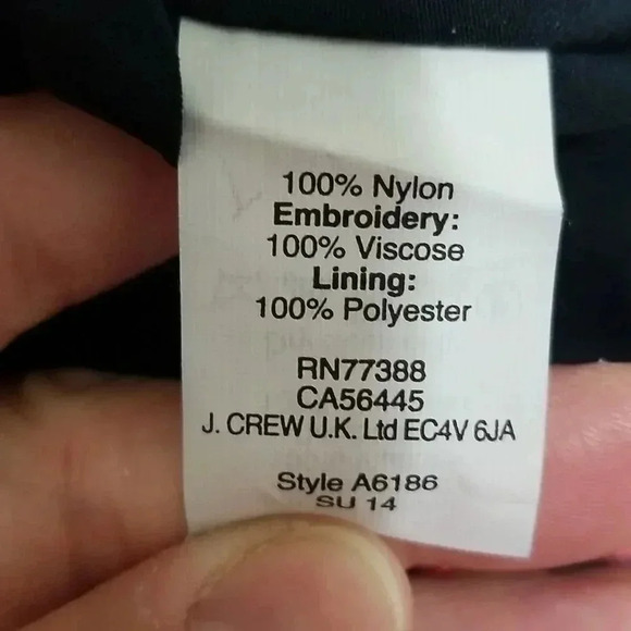 {J. Crew Collection} Embroidered Floral Organza Blouse Size 0 - Picture 11 of 12